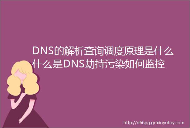 DNS的解析查询调度原理是什么什么是DNS劫持污染如何监控